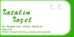 katalin kozel business card